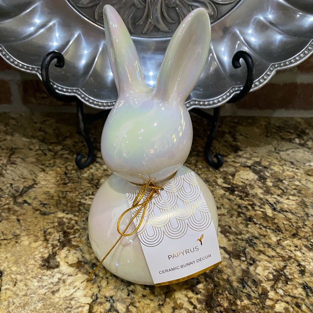 Papyrus Home Iridescent 8” Rabbit figurine - Brand new!